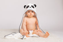 Load image into Gallery viewer, Luxury Hooded Panda Towel & Face Cloth Set