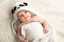 Load image into Gallery viewer, Luxury Hooded Panda Towel &amp; Face Cloth Set
